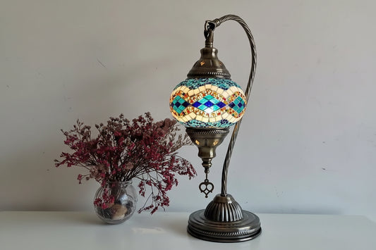 Handcrafted Anatolian Mosaic Table Lamp